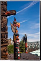 British Columbia, Victoria, Native American Totems Fine Art Print