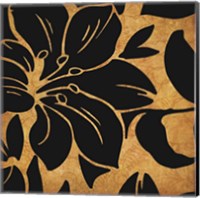 Black and Gold Flora 1 Fine Art Print