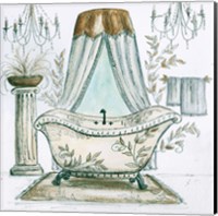 French Bath Sketch I (tub) Fine Art Print