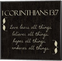 1 Corinthians 13-7-NKV Fine Art Print