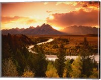 Teton Range at Sunset, Grand Teton National Park, Wyoming Fine Art Print