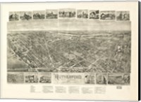 Rutherford, NJ Vintage Map, 1904 Fine Art Print