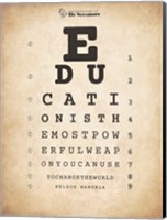 Nelson Mandela Eye Chart I Fine Art Print