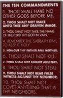 Ten Commandments - Red Grunge Fine Art Print