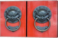 Pair of Door Knockers, Buddha Tooth Relic Temple, Singapore Fine Art Print