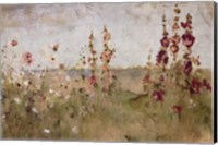 Hollyhocks by the Sea Fine Art Print