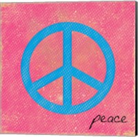 Peace Blue and Pink Fine Art Print