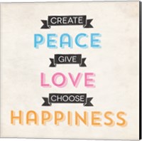 Peace Love Happiness Fine Art Print