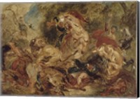 The Lion Hunt, c 1854 Fine Art Print