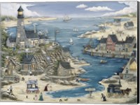 Lost Bay Lighthouse & Fishing Village Fine Art Print