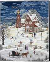 Christmas At Crystal Bay Lighthouse Fine Art Print