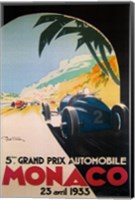 Grandprix Automobile Monaco, 1933 Fine Art Print