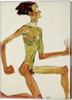 Kneeling Male Nude in Profile Facing Right, 1910 Fine Art Print