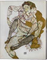 Seated Couple (Egon Und Edith Schiele), 1915 Fine Art Print