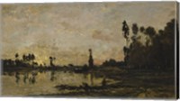 Setting Sun Over The Oise, 1865 Fine Art Print