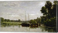 The Barges, 1865 Fine Art Print