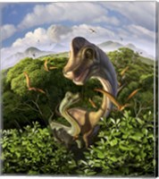 Brachiosaurus with Young Fine Art Print