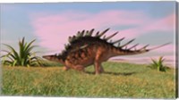 Kentrosaurus Walking across Grasslands Fine Art Print