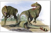 Two Cryolophosaurus Ellioti Fine Art Print