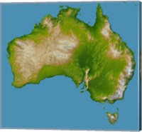 Continent of Australia Fine Art Print