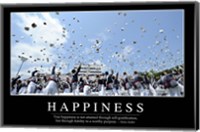 Happiness: Inspirational Quote and Motivational Poster Fine Art Print