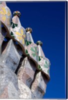 Gaudi Chimney Sturctures, Casa Batllo, Barcelona, Catalonia, Spain Fine Art Print