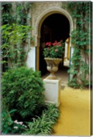 Planter and Arched Entrance to Garden in Casa de Pilatos Palace, Sevilla, Spain Fine Art Print