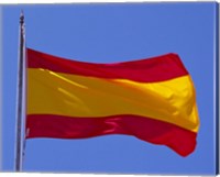 Spanish Flag, Barcelona, Spain Fine Art Print