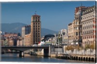 Riverfront Buildings, Bilbao, Spain Fine Art Print
