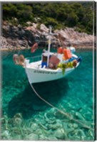 Greece, Ionian Islands, Zakynthos, Fishing Boat Fine Art Print