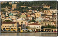 Morning View of Town from Argostoli Bay, Argostoli, Kefalonia, Ionian Islands, Greece Fine Art Print