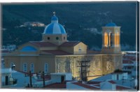 Town Church, Kokkari, Samos, Aegean Islands, Greece Fine Art Print