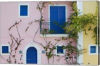 Vacation Villa Detail, Assos, Kefalonia, Ionian Islands, Greece Fine Art Print