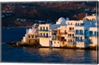 Shoreline of Little Venice, Hora, Mykonos, Greece Fine Art Print