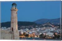 Greece, Crete, Rethymno Venetian Harbor Lighthouse Fine Art Print