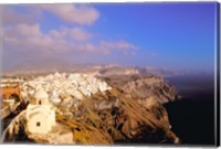 Late Afternoon View of Town, Thira, Santorini, Cyclades Islands, Greece Fine Art Print