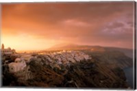 Town View at Dawn, Thira, Santorini, Cyclades Islands, Greece Fine Art Print