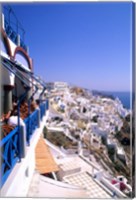 View from Cliffs, Santorini, Greece Fine Art Print