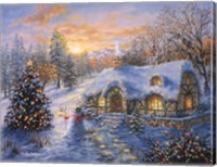 Christmas Cottage 1 Fine Art Print