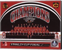 Chicago Blackhawks 2015 Stanley Cup Champions Team Sit Down Photo Fine Art Print