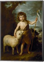Young John the Baptist with the Lamb Fine Art Print