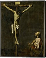 Saint Luke as a Painter Before Christ on the Cross (self-portrait of Francisco de Zurbaran) Fine Art Print