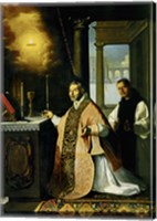 Holy Mass with Priest Cabañuelas. 1638 Fine Art Print