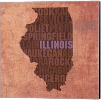 Illinois State Words Fine Art Print