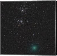 Comet Hartley 2 and the Double Cluster Fine Art Print