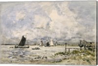 A Pier On The Scheldt, 1866 Fine Art Print
