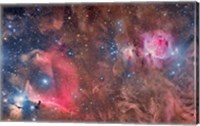 Widefield view of Orion Nebula and Horsehead Nebula Fine Art Print