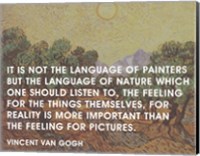 Language of Painters - Van Gogh Quote Fine Art Print