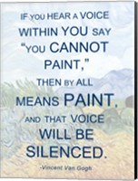 If You Hear a Voice - Van Gogh Quote Fine Art Print