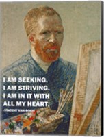 Seeking -Van Gogh Quote Fine Art Print